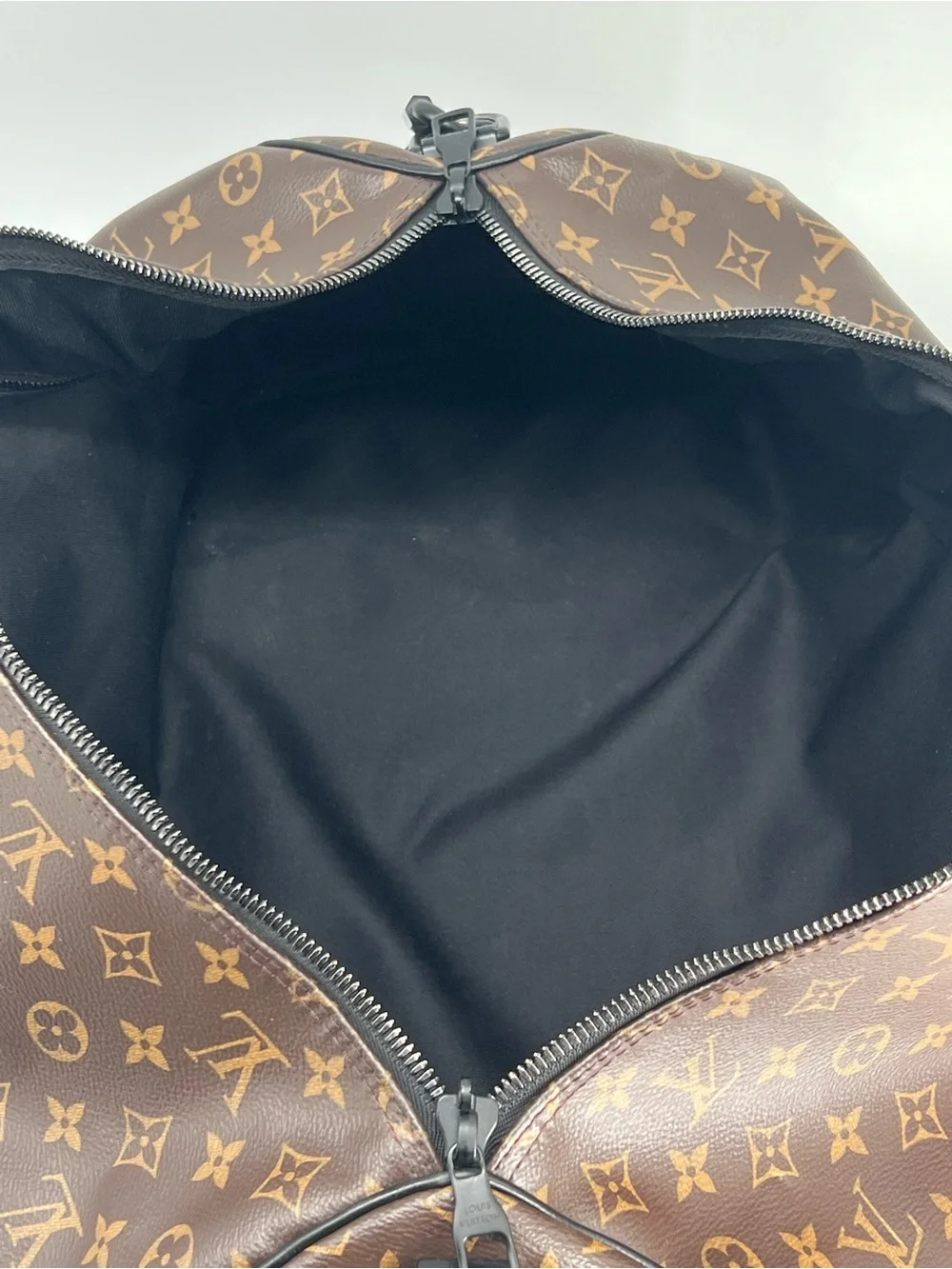 Louis Vuitton Keepall Bandouliere 50 Monogram Brown Leather Duffel Bag